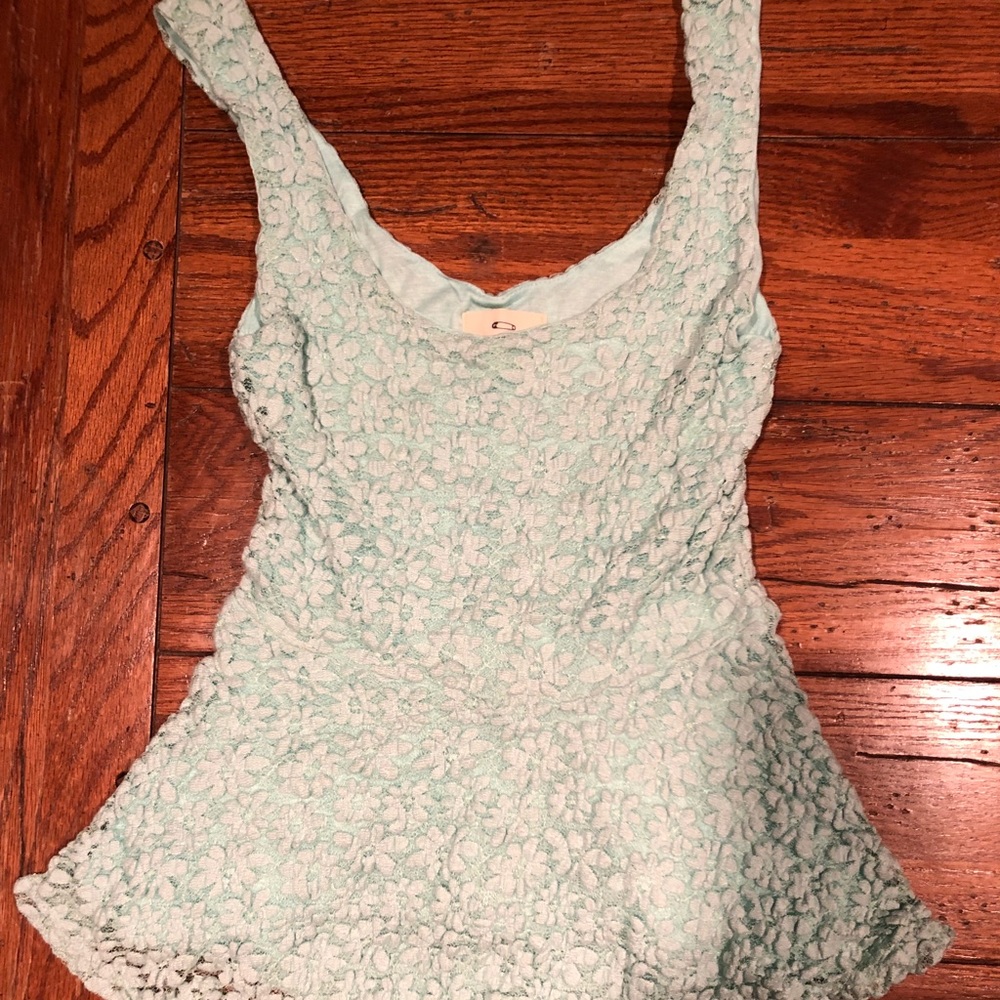 Blue peplum top from Urban Outfitters